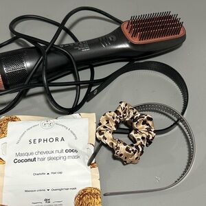 Collection: Hair Mask, Hairdryer Brush, Leopard Scrunchie, Headband